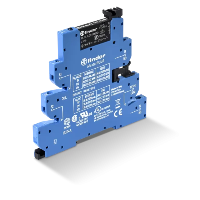 POWER RELAY SPTDT 240V 6A 39 SERIES DIN RAIL 39.31.0.240.0064